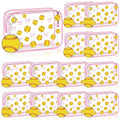 Kacctyen 12 Set Soccer/Softball/volleyball Team Gifts Bulk-12 Sports Pink Bow Makeup Bag with 12 Acrylic Ball Keychain for Woman Team Gifts Birthday Decorations Supplies(Softball)