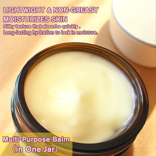 Whipped Beef Tallow & Honey Balm (4.23 oz Large Jar) - Grass Fed Tallow Face Moisturizer for Dry Sensitive Skin& Eczema -Natural Unscented Body Butter&Family