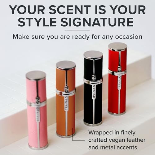 Travalo Milano Perfume Atomizer - Leak-Proof TSA Approved Reusable Mini Spray - Orange Variation