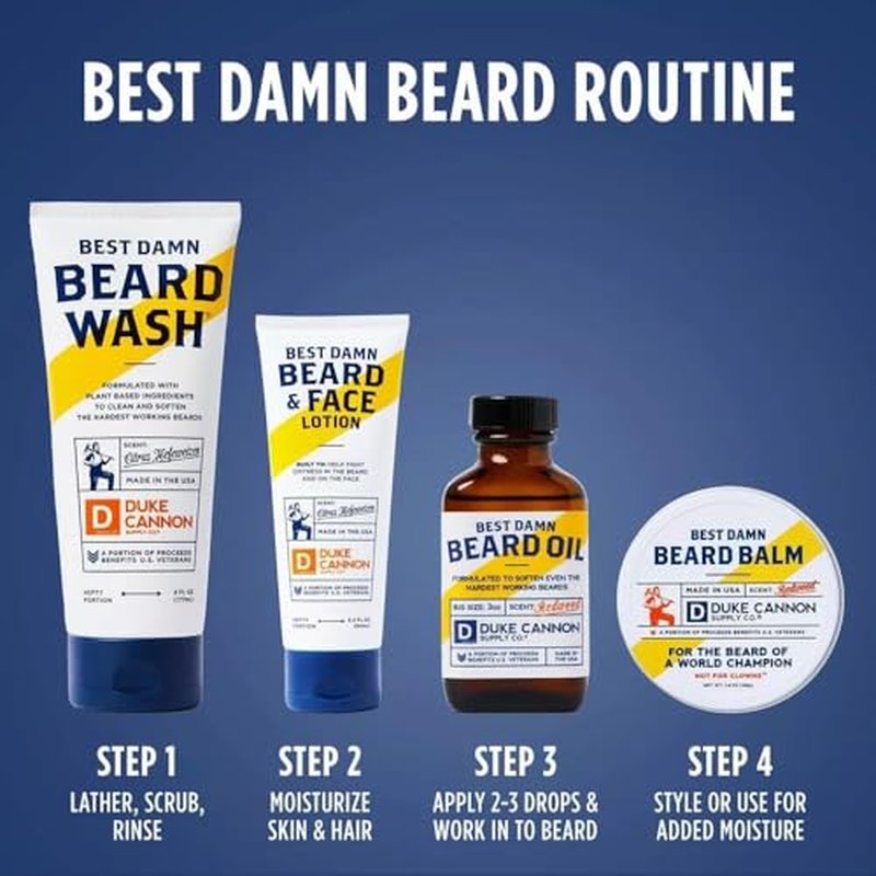 Duke Cannon Supply Co. Best Beard Wash, 6 oz. - Citrus Hefeweizen Scent, Sulfate-Free & Paraben-Free