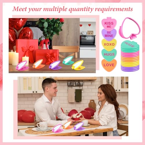 clothmile 100 Pcs Valentine Compact Mirror Bulk Gifts Heart Shaped Mini Pocket Mirror Folding Makeup Portable Love Hand Mirror for Women Valentine's Day Gift