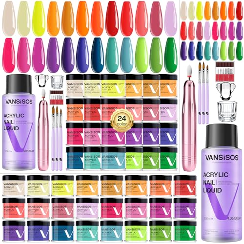 Acrylic Nail Kit for Beginners A3 - Complete Set with 24 Colors & Nail Drill