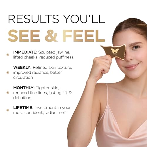 KIRA Golden Brass Butterfly Gua Sha Facial & Body Sculpting Tool
