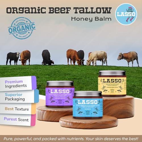 Lasso Tallow Unscented Beef Tallow Face Moisturizer with Manuka Honey & Beeswax