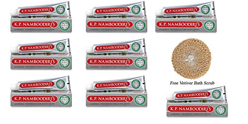 Ayurvedic Toothpaste Pack with Free Vetiver Bath Scrub - 8 pcs 100g