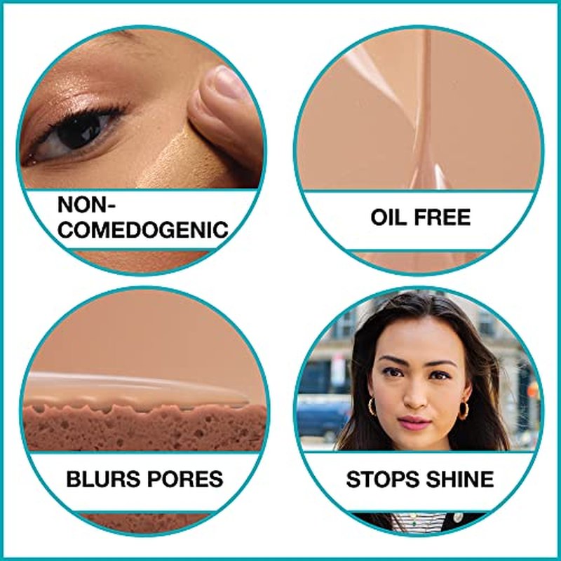 Maybelline Fit Me Matte + Poreless Liquid Foundation + Fit Me Mattifying Primer Makeup Bundle, Includes 1 Foundation in Creamy Beige and 1 Primer