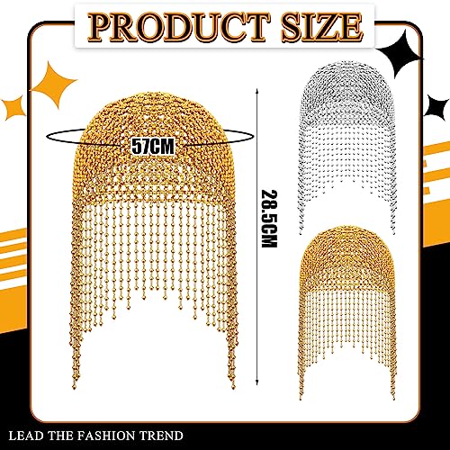 Roaring 20s Beaded Headbands 2-Pack Flapper Egyptian Queen Style