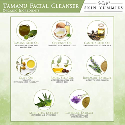 Gentle Facial Cleanser for Sensitive & Oily Skin - Organic Tamanu & Natural Oils