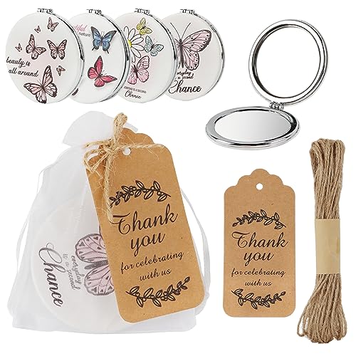 24Pcs Butterfly Compact Mirrors Wedding Party Favors Gift Set