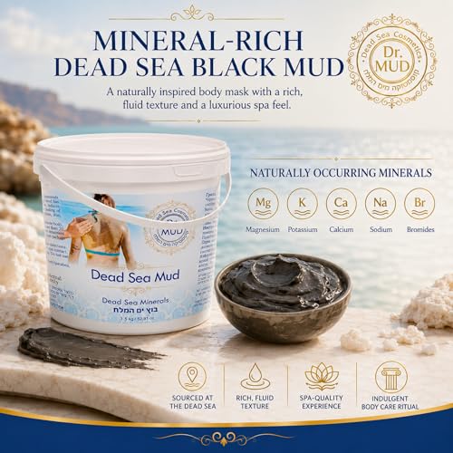Dead Sea Mud Body Mask 52.91 Fl Oz - Deep Cleansing Spa Treatment for Men & Women