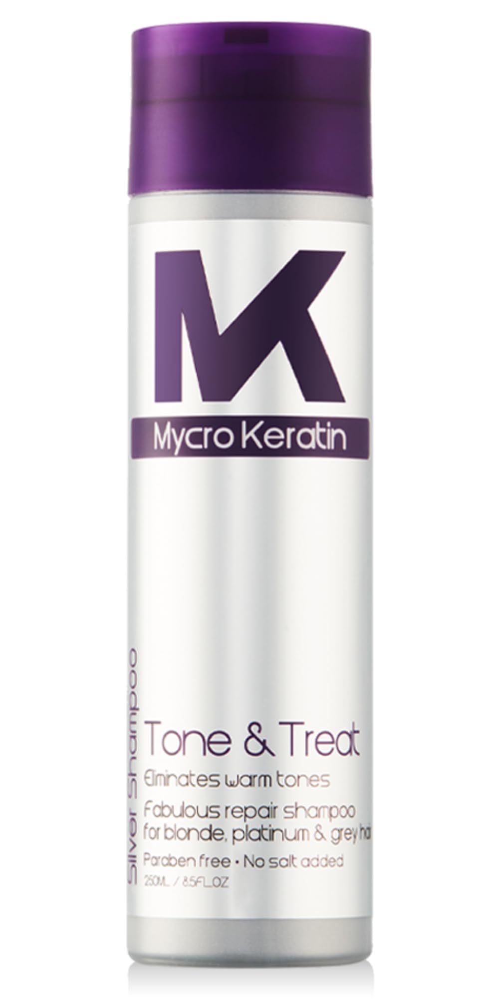 Mycro-Keratin Purple Shampoo for Blonde Hair, Silver, Gray, Highlighted Hair, Toning Purple Shampoo Salt-free Color Depositing & Toning (8.45 Fl Oz)