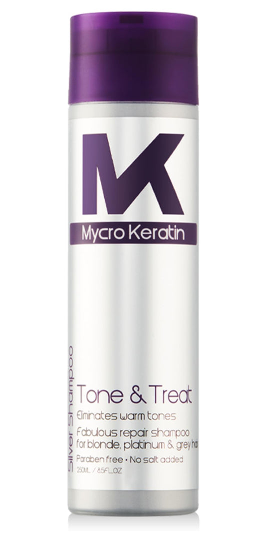 Mycro-Keratin Purple Shampoo for Blonde Hair, Silver, Gray, Highlighted Hair, Toning Purple Shampoo Salt-free Color Depositing & Toning (8.45 Fl Oz)