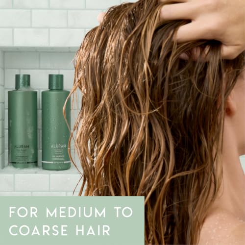 ALURAM Curl Shampoo 12 Fl Oz - Clarifying Coconut Water Infused Hair Cleanser for Curly Hair