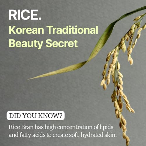 Rice Bran Sheet Mask with Rice and Herb Extracts - Hydrating & Soothing Cotton Face Mask - 10 Pack