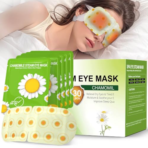 ProCIV Chamomile Disposable Heated Eye Masks 30 Pack for Dry & Puffy Eyes