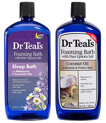 Foaming Bath Gift Set with Melatonin & Coconut Oil - Relaxing Spa Experience