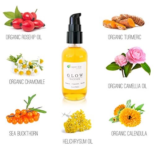 The Perfect Pair ? Natural Face and Body Moisturizer for Sensitive Skin. (4 oz) & Turmeric and Rosehip Face Oil Glow (2 oz)