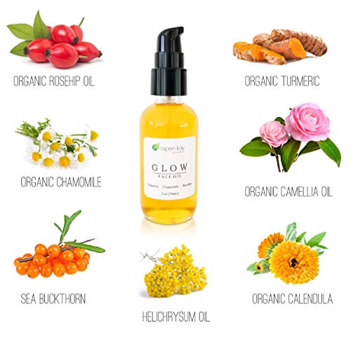 Natural Face & Body Moisturizer with Turmeric & Rosehip Oil - 4 oz & Face Oil Duo 2 oz