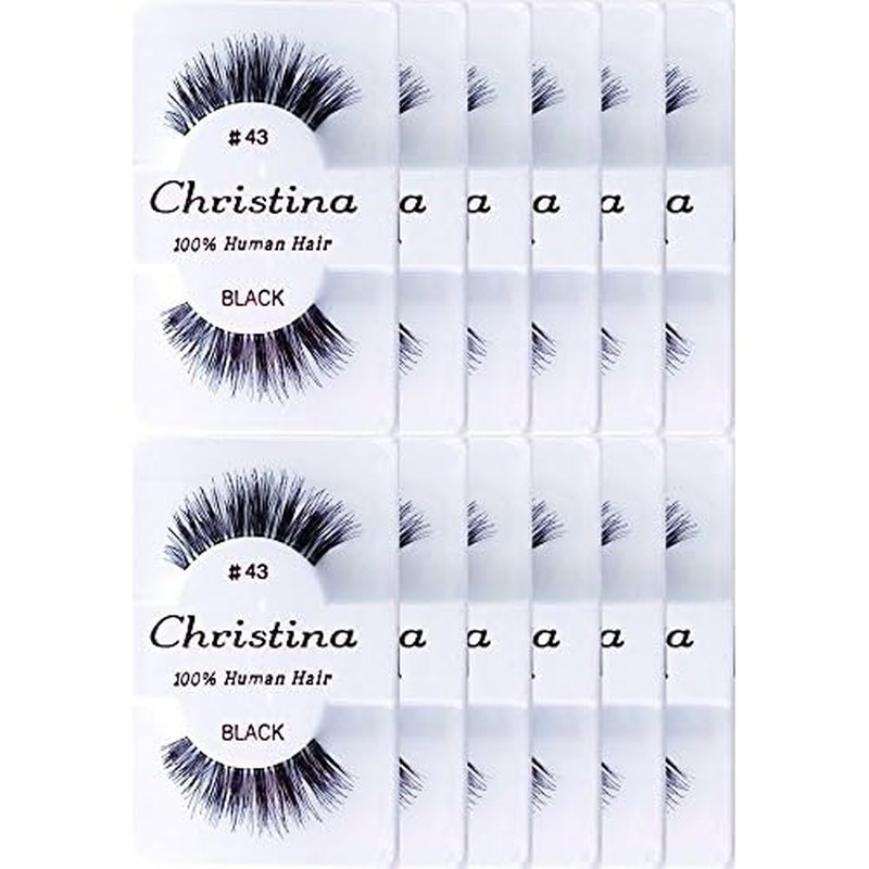 Christina 12 Pack False Eye Lashes Style 43