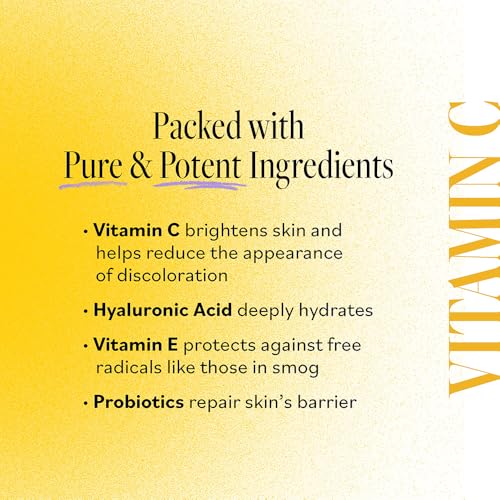 Vitamin C Face Serum with Hyaluronic Acid 2 Fl Oz - Brightening & Hydrating