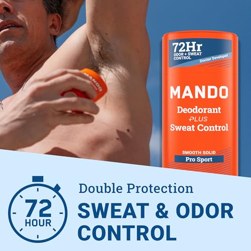 Mando Antiperspirant Deodorant for Men - Pro Sport 2.6 oz Stick - 2 Pack