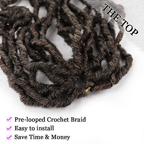 Faux Locs Crochet Hair 18 Inch T1B/27 Soft Locs Synthetic Extensions for Women - 6 Packs