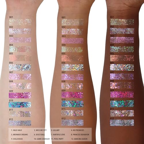 Rhinestone Face Jewels Mermaid Face Gems Body Chest Gem Crystal Eyes Face Stickers Rave Festival Party Face Jewelry for Women 2PCS (Face Gem4)