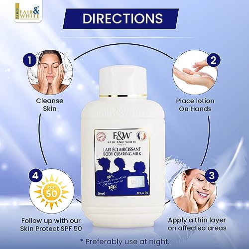Body Clearing Milk Lotion for Dry Skin - Fair Skin Tone, 17 fl oz