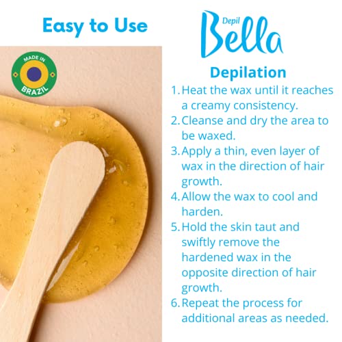Hard Wax Beads Honey 2.2 lbs for Hair Removal - Professional Brazilian Wax