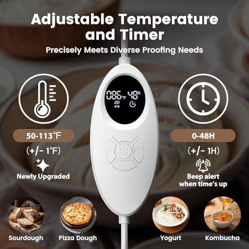 15.7" x 11.8" Folding Bread Proofing Box with Temperature Control & 48H Timer