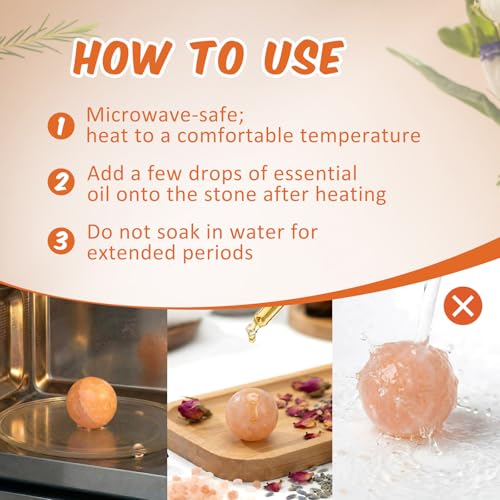 Himalayan Salt Massage Stones Set - Round Ball 10 Pack for Relaxation & Therapy