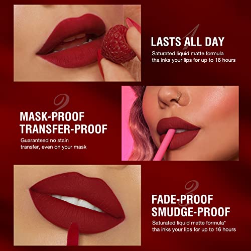 6pcs Nude Lip Liner and Lipstick Makeup Set, 3 Velvety Matte Liquid Lipsticks + 3 Matching Smooth Lip Liner One Step Lips Makeup Kits Waterproof Long Lasting Matte Lipstick Gift SetLip Liner and Lipstick (Set E, 6)