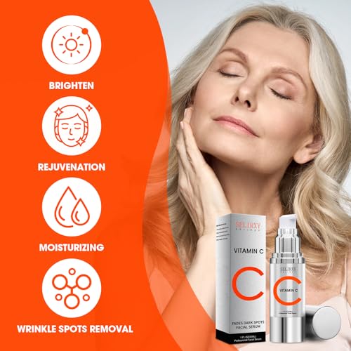 Unscented Vitamin C Serum for Mature Skin - Anti-Aging Face & Neck Treatment