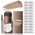 Eyebrow Stamp Stencil Kit - Eye Brow Stencil Kit for Beginners, Brow Stencil and Stamp Kit Long-lasting, Smudge-Proof & Waterproof, 24 Reusable Eyebrow Shapes Stencils for Perfect Brow (Light Brown)