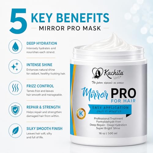 Kachita Spell MirrorPRO Super Gloss Hair Mask Coconut 16 oz for Dry Frizzy Hair
