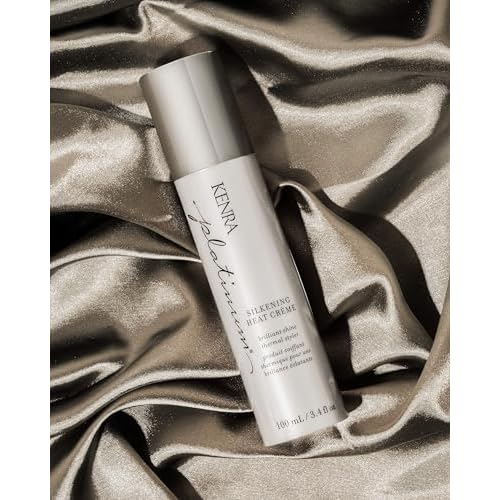 Kenra Platinum Silkening Heat Cr?me | Brilliant Shine Thermal Styler | Reduces Hot Tool Passes by 50% | Prevents Breakage & Improve Manageability | Heat Protectant | All Hair Types | 3.4 fl. Oz