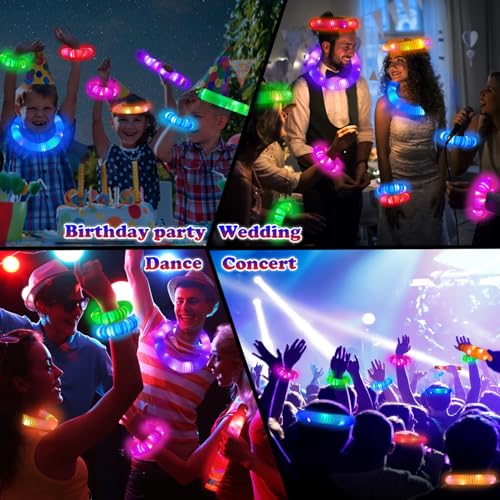 Kannove 96PCS Bulk Glow Sticks Halloween Party Favors - Light Up Pop Tubes for Kids & Events