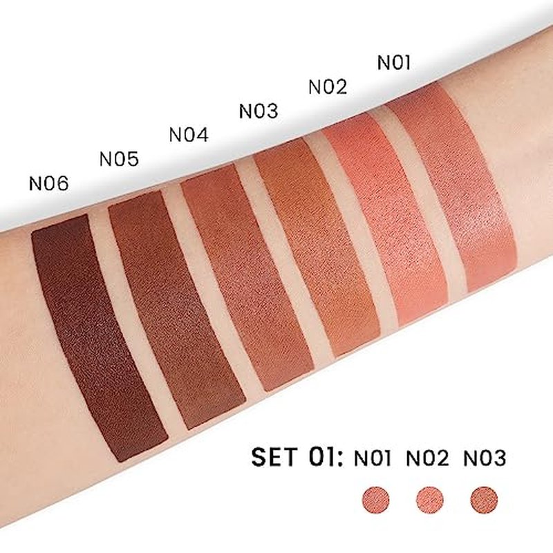 3 Pcs Matte Velvet Lipstick for Women Set,Nude Long Lasting Matte Lip Stick 24H Waterproof for Girls Natural Lip Makeup,Non-Stick Lipstick Makeup for Women,labiales magicos 24 horas originales