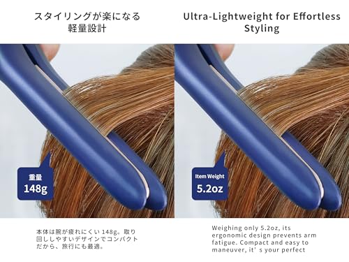 Mini Flat Iron for Bangs & Short Hair - 0.43 Inch Tapered Plate, Fast Heat-up