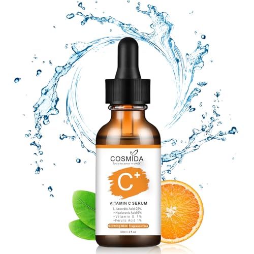 Vitamin C Face Serum with Hyaluronic Acid,Anti Aging Skin Brightening Serum for Dark Spots,Acne,Wrinkles to Visibly Glow,Korean Skin care Ferulic Acid serum for Sensitive Skin