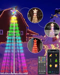 6ft Outdoor Christmas Tree with 47 Prelit Color Changing LED Lights & APP Control