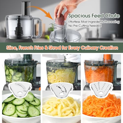 Food Processor and Blender Combo - 88 oz Food Chopper with Manual Control