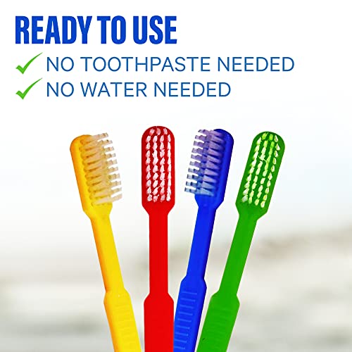 Mint Disposable Toothbrushes Pack of 288 - Individually Wrapped, No Water Needed