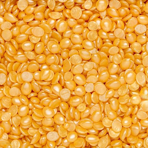 Hard Wax Beads for Hair Removal ? 1.1lb Professional Waxing Beads for Coarse Hair, Face, Underarms, Back, Chest, Brazilian, Bikini & Legs + Gloves & 10 Large Applicator Sticks for Home & Salon Waxing