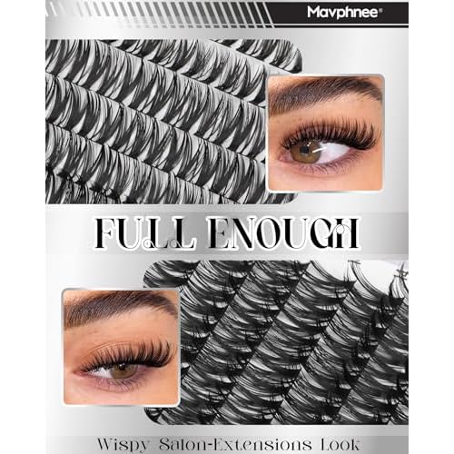 Lash Clusters Wispy Eyelash Clusters Ultra-Dense Individual Lashes Extensions Dramatic Cluster Lashes CD-Curly Cluster Eyelash Extensions Wet Look Natural 132PCS DIY Lash Pack (Flaunt, 8-18MM)