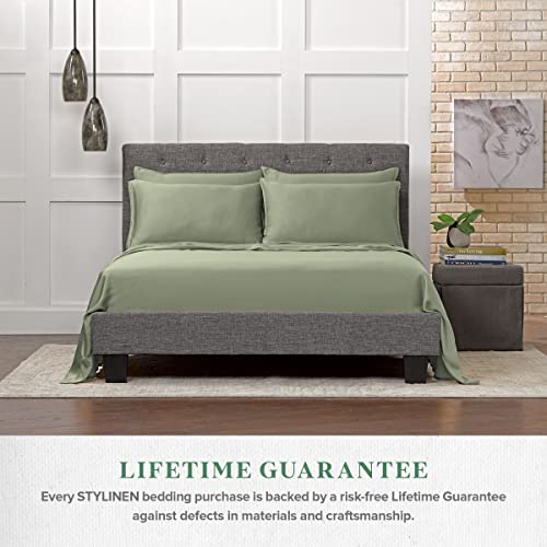Eucalyptus Bed Sheets King Size Set - Sage, 4 Pieces, Deep Pockets, Soft & Breathable