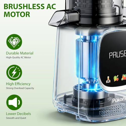 Cold Press Juicer with Smart Touch Display & Brushless Motor - Large Feed Chute