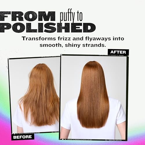 TIGI Bed Head Straighten Out Anti-Frizz Serum for Smooth and Shine, Sulfate-Free Styling Serum for All Hair Types