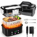 Cordless Electric Lunch Box with 6.7 Cup Capacity & Smart Timer