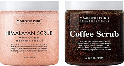 Himalayan Salt & Coffee Body Scrub Bundle for Brightening & Cellulite Reduction